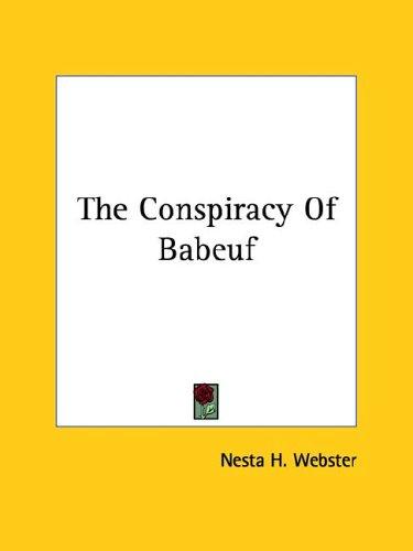 Cover for The Conspiracy of Babeuf