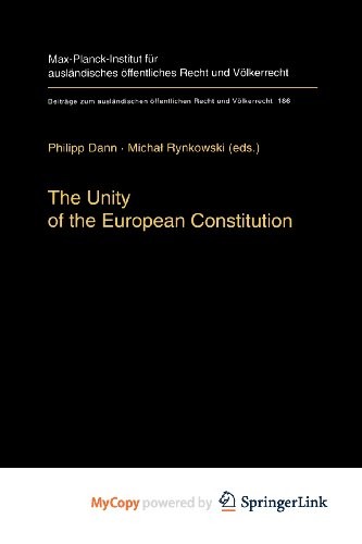 Cover for The Unity of the European Constitution