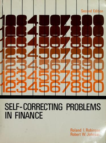 Cover for Self-correcting problems in finance
