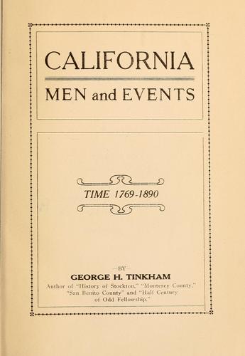 Cover for California men and events