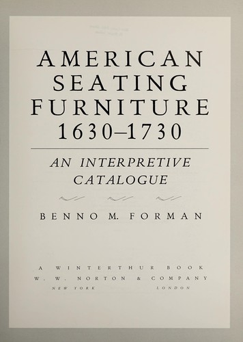 Cover for American seating furniture, 1630-1730