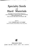 Cover for Specialty Steels and Hard Materials