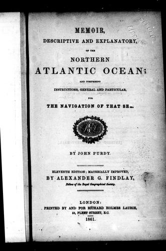 Cover for Memoir, descriptive and explanatory, of the Northern Atlantic Ocean and comprising instructions, general and particular, for the navigation of that sea