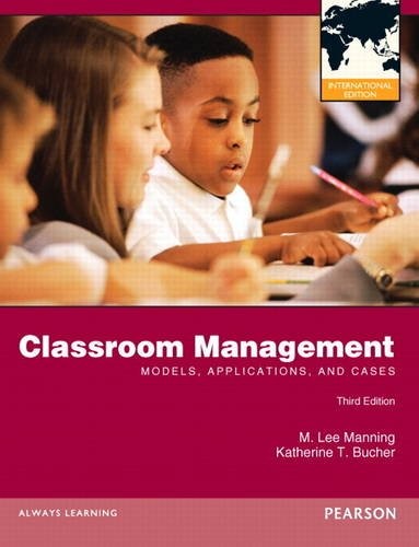 Cover for Classroom Management : Models, Applications and Cases