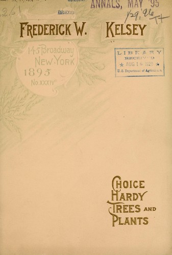 Cover for General catalogue of choice trees, evergreens, shrubs