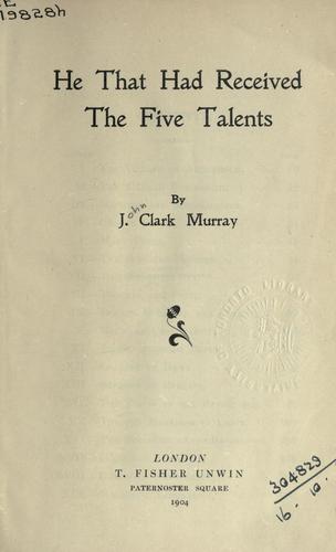 Cover for He that had received the five talents.