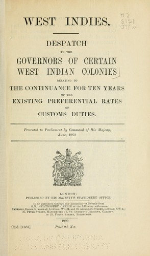 Cover for West Indies.