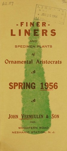 Cover for Finer liners and specimen of ornamental aristocrats, spring 1956
