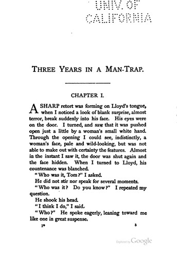 Cover for Three years in a man-trap.