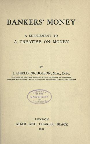 Cover for Bankers' money