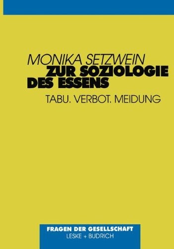 Cover for Zur Soziologie des Essens