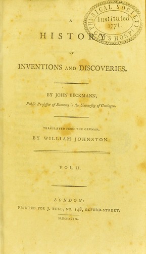 Cover for A history of inventions and discoveries