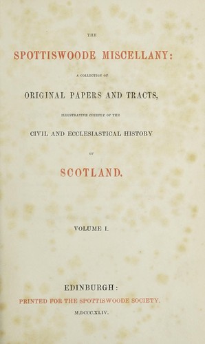 Cover for The Spottiswoode miscellany