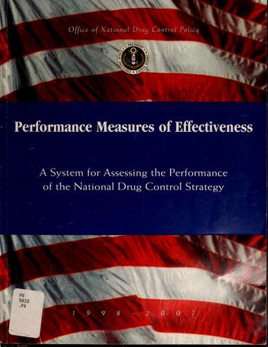 Cover for Performance measures of effectiveness