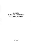 Cover for Women in Baltic societies