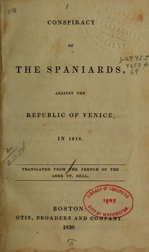 Cover for Conspiracy of the Spaniards, against the republic of Venice, in 1618