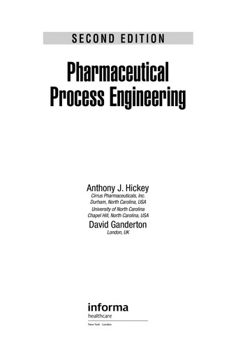 Cover for Pharmaceutical process engineering