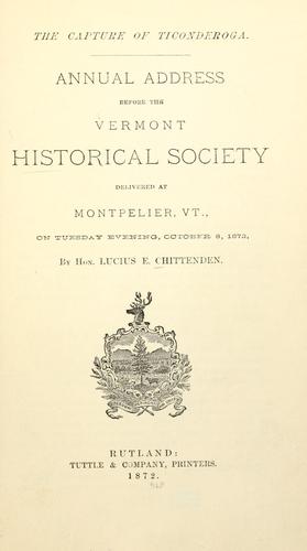 Cover for The capture of Ticonderoga