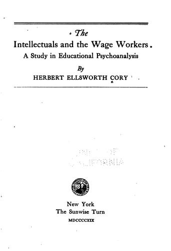 Cover for The intellectuals and the wage workers
