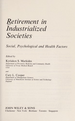 Cover for Retirement in industrialized societies