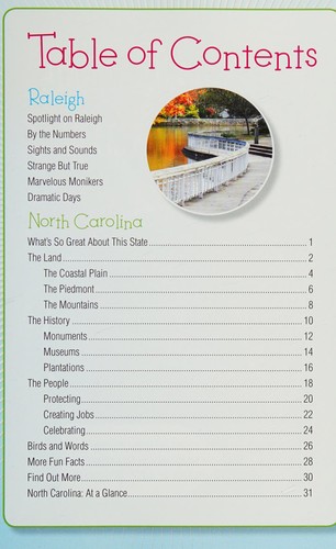 Cover for Raleigh and the state of North Carolina