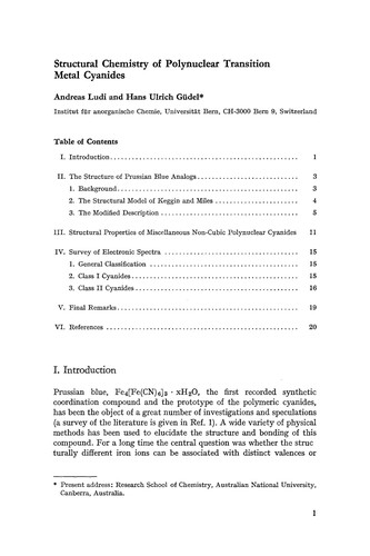 Cover for Structure and Bonding, Volume 14