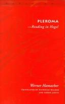 Cover for pleroma: -Reading in Hegel (Meridian: Crossing Aesthetics)