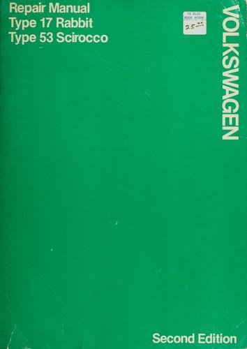 Cover for Repair manual, type 17 Rabbit, type 53 Scirocco