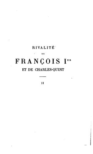 Cover for Rivalité de François Iier et de Charles-Quint