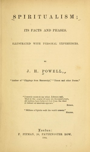 Cover for Spiritualism
