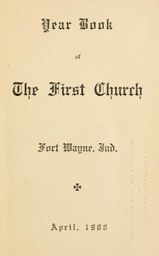Cover for Year book of the first church.