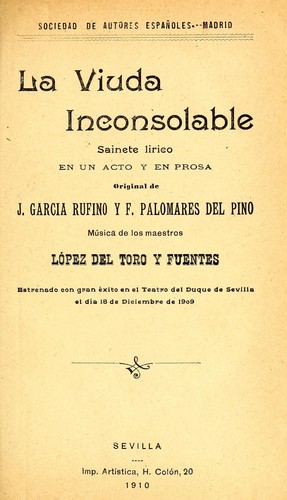 Cover for La viuda inconsolable