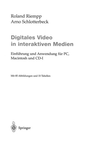 Cover for Digitales Video in interaktiven Medien