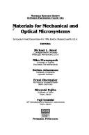 Cover for Materials for mechanical and optical microsystems