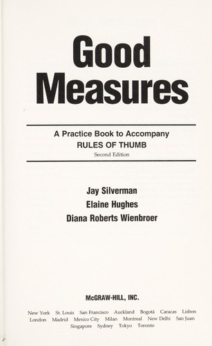 Cover for Good Measures