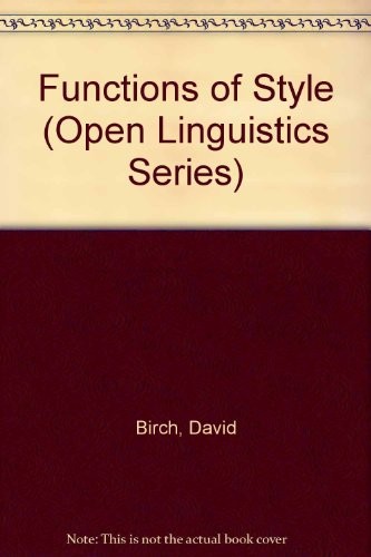 Cover for Functions of style
