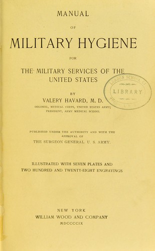 Cover for Manual of military hygiene for the military services of the United States