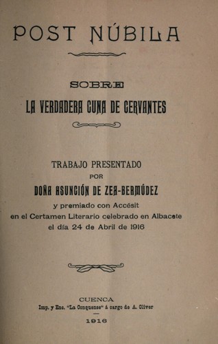 Cover for Post núbila