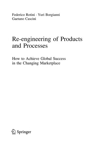 Cover for Re-engineering of Products and Processes