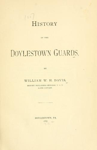 Cover for History of the Doylestown guards