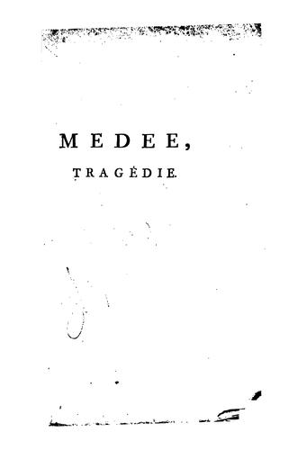 Cover for Médée: tragédie en trois actes, en vers