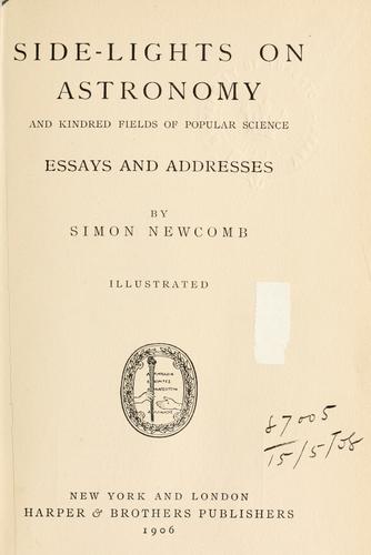 Cover for Side-lights on astronomy and kindred fields of popular science