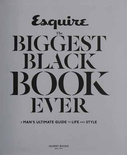 Cover for Esquire Biggest Black Book Ever