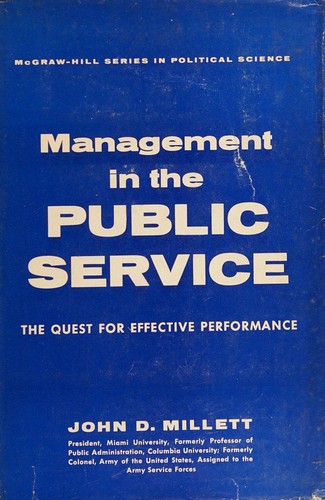 Cover for Management in the public service