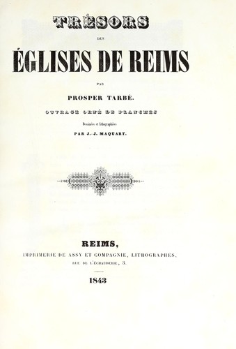 Cover for Trésors des Églises de Reims