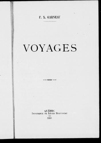 Cover for Voyages
