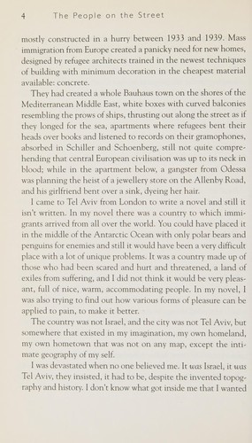 Cover for PEOPLE ON THE STREET: A WRITER'S VIEW OF ISRAEL.