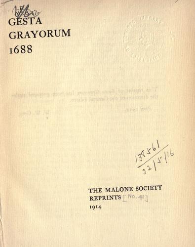 Cover for Gesta Grayorum.