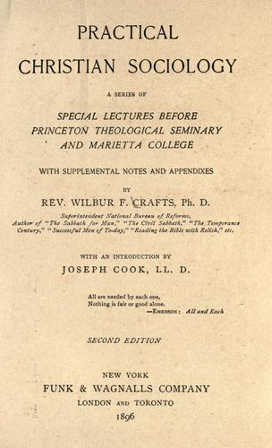 Cover for Practical Christian sociology