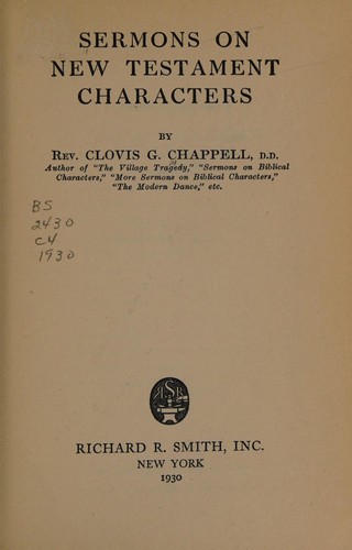 Cover for Sermons on New Testament characters
